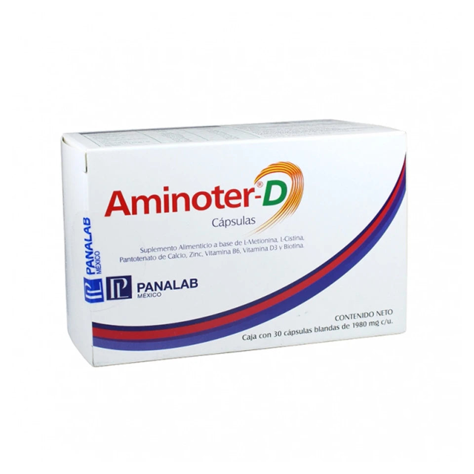 Panalab Aminoter-D Cápsulas Suplemento Alimenticio (30 cápsulas)